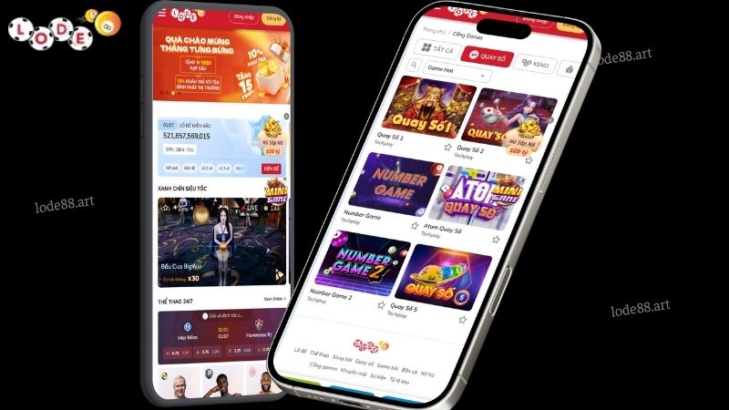 App LODE88 trên điện thoại tiện lợi