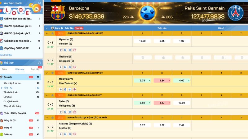 Tỷ lệ kèo và mức thưởng cạnh tranh tại LODE88